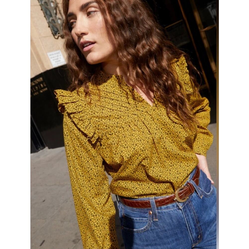 Nation LTD Tilly Ruffle Blouse Small NWT